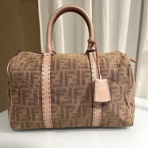 Fendi Handbags - FENDI SELLERIA ZUCCA CANVAS HANDBAG
